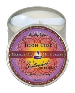 Holiday Gift Set Of Candle 3 In 1 High Tide 6.8 Oz And Stay Hard Beaded Cockrings 3Pc Clear Health & Personal Care