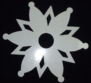 Snowflake B Glow In Dark White Iron On Fabric Transfer