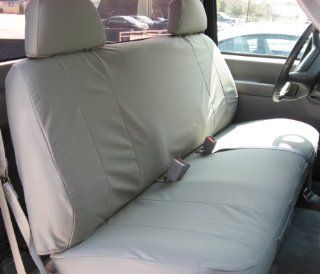 Exact Seat Covers, C972 X7, 1995 2000 Chevy Silverado and GMC Sierra Solid Bench Seat Exact Fit Seat Covers, Gray Twill Automotive