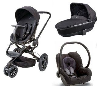 Quinny Mood Stroller WITH Tukk Bassinet and Maxi Cosi Mico Car Seat (Black Devotion)  Baby Products  Baby