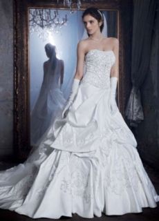 Pick Up Wedding Dress with Beaded Lace Embellished Bodice