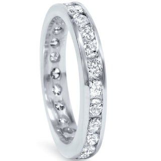 1.50CT Channel Set Diamond Eternity Ring 950 Palladium Jewelry