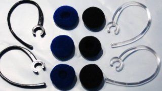 SALE  Ear Hook Kit Replacement for Bluetooth earhook 2 black, 2 clear clip loop (6 free Foam Buds) COMPATABLE WITH Lg hbm 210 230 235 330 520 570 730 760 770 800 Motorola h12 h15 H270 h371 h375 h385 h390 h560 h620 h680 h681 h690 h695 h780 h790 HK1