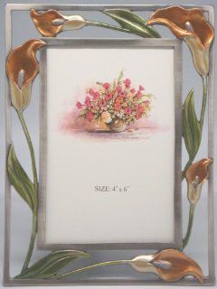 46 2 Tone Hand Painted Flowers   Calla Lilies   Single Frames