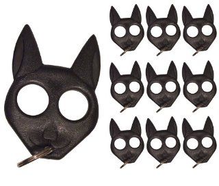 Black Cat Keychain Bundle   Keyring   Self defense Keychain   Lot of Ten Pieces  Key Tags And Chains 