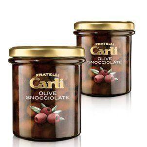 Carli Stoned Olives. Two 270 Gram (9.5 oz.) jars.  Gourmet Sauces Gifts  Grocery & Gourmet Food