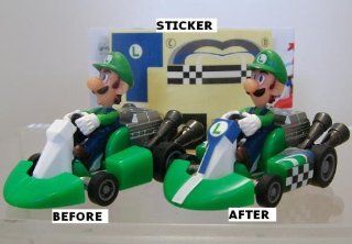Yujin Super Mario Kart Figure Pull Back Car Luigi 