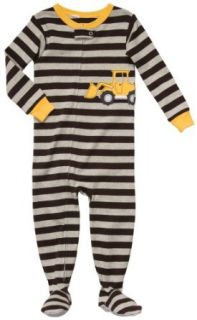 Carters Boys 12 24 Months Striped Truck Poly Sleeper (24 Months, Multi) Clothing