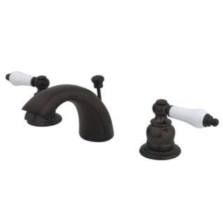 Kingston Brass KB955PL Mini Widespread Lavatory Faucet and Pop Up, Oil Rubbed Bronze   Touch On Bathroom Sink Faucets  