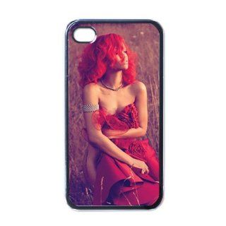 Rihanna Singer iPhone 4 4S Case Black Hard Case Cover Gift Idea Cell Phones & Accessories