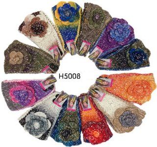 Wholesale lot 12 HEADWEAR HAIR Handmade Flower Crochet Knit Headwrap Headband Ear warmer H5008   Arts And Crafts Supplies