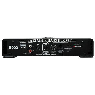 Boss Audio R8002 2 Channel Mosfet Power Amplifier with Remote Subwoofer Level Control  Vehicle Stereo Amplifiers 