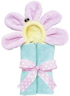 Mullins Square Tubbie Hooded Towel   Mint Flower  Hooded Baby Bath Towels  Baby