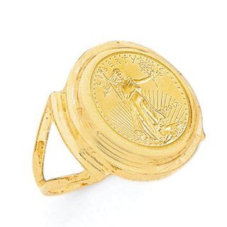 14k 1/10th American Eagle Coin Ring Mounting Gold Coins Jewelry