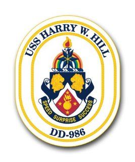 US Navy Ship USS Harry W. Hill DD 986 Decal Sticker 3.8" 6 Pack Automotive