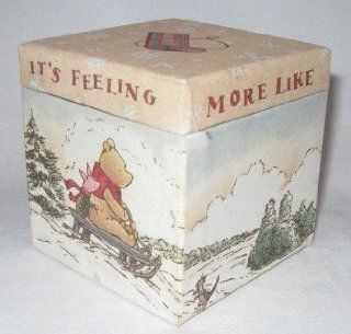 Winnie the Pooh Box "It's Feeling More Like Winter, Maybe Christmas"  Holiday Figurines  