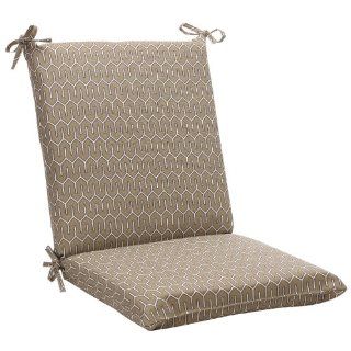 Pillow Perfect Outdoor Taupe Contemporary Square Chair Cushion   Patio Furniture Cushions