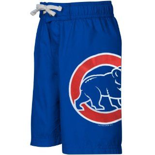 MLB Chicago Cubs Toddler Oversized Cap Logo Boardshorts   Royal Blue (3T)  Sports Fan Shorts  Sports & Outdoors