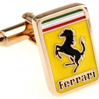Mens Cufflinks  Copper Fashion Cufflinks, yellow Ferrari Logo Desig Other Products  