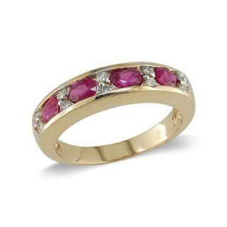14K Gold Ruby and Diamond Ring Size 6 JewelryCastle Patio, Lawn & Garden