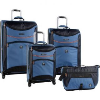 Timberland Luggage Route 4 Four Piece Custom Expandable Spinner, Blue, One Size Clothing