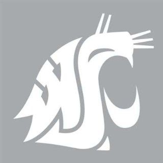 Washington State Cougars 6" x 6" Transfer Decal   White  Automotive Decals  Sports & Outdoors