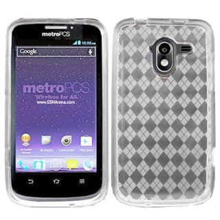 EMAXCITY Brand Flexible CLEAR TPU Soft Cover Case with CHECKER Design for ZTE N9120 AVID 4G METRO PCS [WCL994] Cell Phones & Accessories