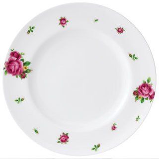New Country Roses Casual Dinner Plate Color White Kitchen & Dining