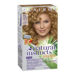 Clairol Natural Instincts Vibrant Permanent Hair Color 8g, Medium, Golden Blonde 1 Kit  Beauty