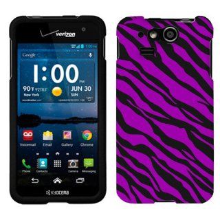 Kyocera Hydro Elite Purple Black Zebra Print Phone Case Cover Cell Phones & Accessories