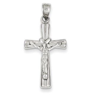 14k White Gold Reversible Crucifix /cross Pendant, Best Quality Free Gift Box Satisfaction Guaranteed Jewelry