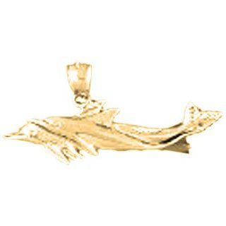 Gold Plated 925 Sterling Silver Dolphin Pendant Jewels Obsession Jewelry