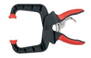 Bessey XCRU5 Deep Reach Ratcheting Spring Clamp 4_Inch capacity, 4 Inch Throat Depth   Woodworking Clamps  
