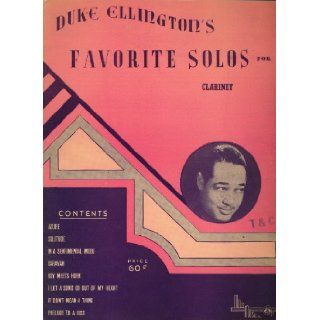 Duke Ellington's Favorite Solos for Clarinet Duke Ellington Books