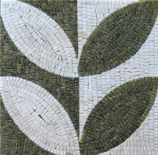 Leafs Accent Mosaic Marble Stone Art Tiles Wall Floor   Decorative Tiles