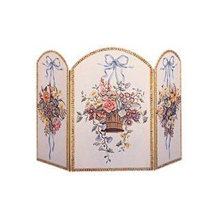 Stupell Home 3 Panel Decorative Fireplace Screen, Hanging Basket, 31 by 44 by .375 Inch  