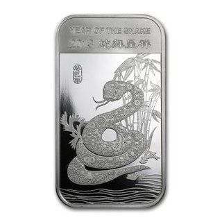 2013 YEAR OF THE SNAKE .999 Fine Silver Art Bar In FREE AIR TITE Holder  Coin Roll Wrappers 