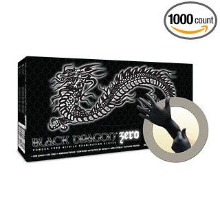 Microflex Black Dragon Zero Nitrile BD 1000 NPF Powder Free Medical Exam Gloves, X Large (1000 Case, 10 Boxes) Science Lab Gloves