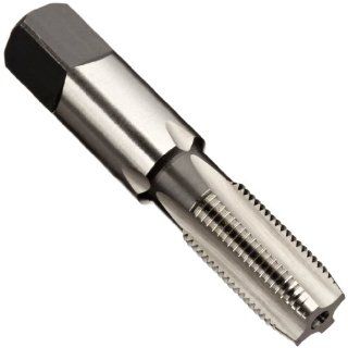Union Butterfield 1592(NPSF) High Speed Steel Pipe Tap, Uncoated (Bright) Finish, Round Shank with Square End, Taper Chamfer