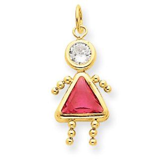 14k October Girl Birthstone Charm, Best Quality Free Gift Box Satisfaction Guaranteed Pendant Necklaces Jewelry