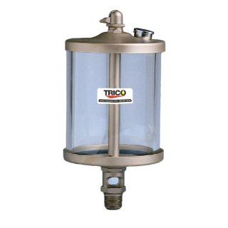 Trico 35565 Brass Full Flow Dispenser with Heavy Wall Acrylic Plastic Reservoir, 1 qt Capacity, 3/4" 16 Mounting Stud, 4 7/16" Diameter x 9" Height Adhesive Dispensers