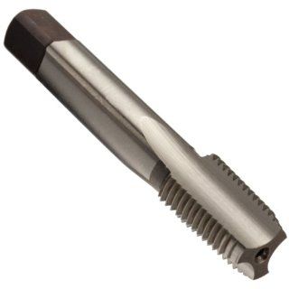 Dormer E550 High Speed Steel Pipe Tap, BSPT, Uncoated (Bright) Finish, Round Shank With Square End, Modified Bottoming Chamfer, 1/4" 19 Thread Size