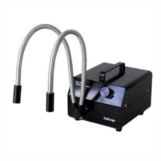 AmScope HL150 BY 150w Dual Gooseneck Fiber Optic Microscope Illuminator Electronics
