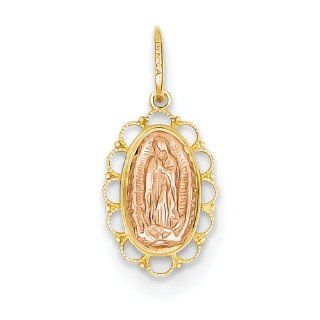 14k Two Tone Guadalupe Pendant Jewelry