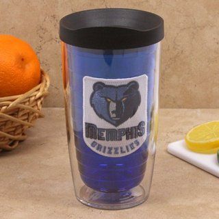 NBA Tervis Tumbler Memphis Grizzlies 16oz. Color Tumbler with Travel Lid   Navy Blue  Basketball Equipment  Sports & Outdoors