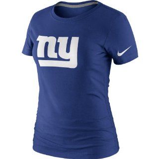 Nike New York Giants Women's Basic Logo T Shirt   Royal Blue [Misc.]  Sports Fan Apparel  Sports & Outdoors