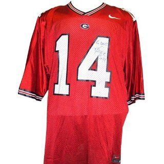 David Greene Autographed Georgia Bulldogs (Red Nike #14) Replica Jersey at 's Sports Collectibles Store