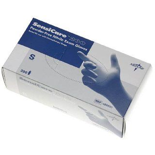 Medline Sensicare 200 Nitrile Powder Free Exam Medical Grade Gloves, X Small (2000 Case, 10 Boxes)