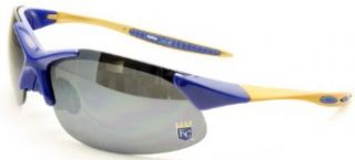 MLB Kansas City Royals Semi Rimless Sunglasses (Royal Blue & Gold) Clothing