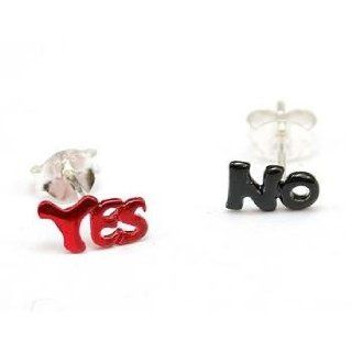 The Olivia Collection Sterling Silver 7mm Metallic Yes and No Stud Earrings Jewelry